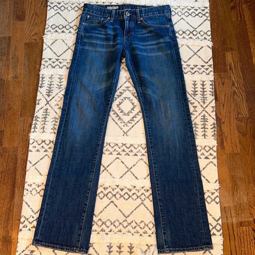 Ag Adriano Goldschmied Indigo Straight Leg Jeans